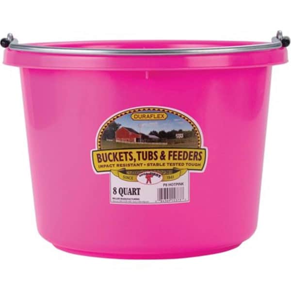 Beloved P8HOTPINK6 Little Giant Plastic Bucket - 8 Quart BE3328796 - main